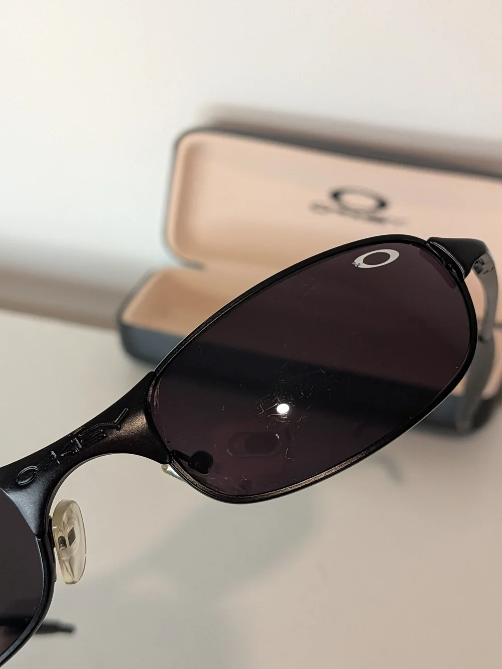Vintage Oakley Sado SAD0346 Sunglasses Black Made USA Y2K w/ Original Case